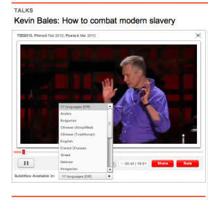 Kevin Bales’ TED Talk: Now With Subtitles!