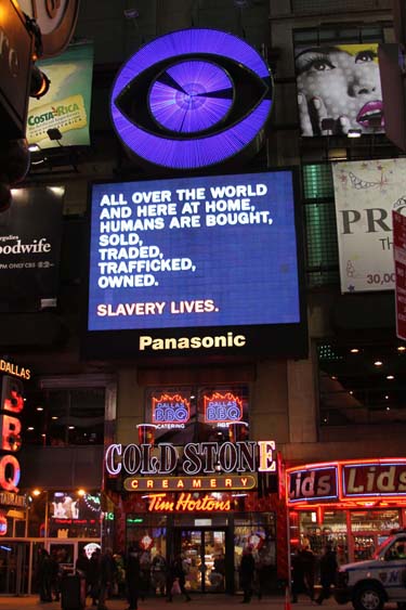 Anti-Slavery PSA Live in Times Square